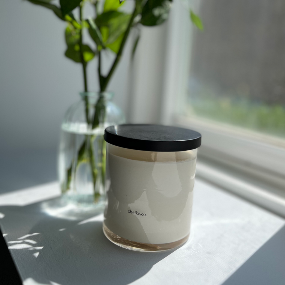 one wick soy candle, 8.5 oz, 100% soy candle, custom candle, affirmation candle, with lid