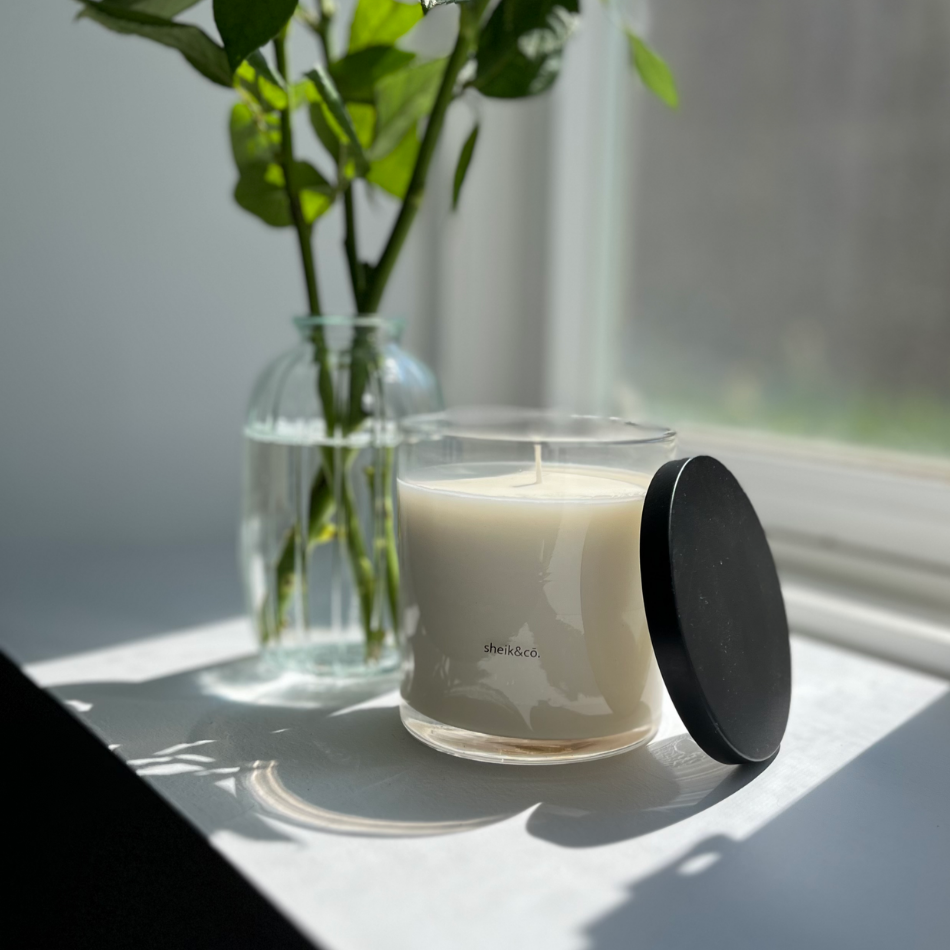 grapefruit + mint soy candle